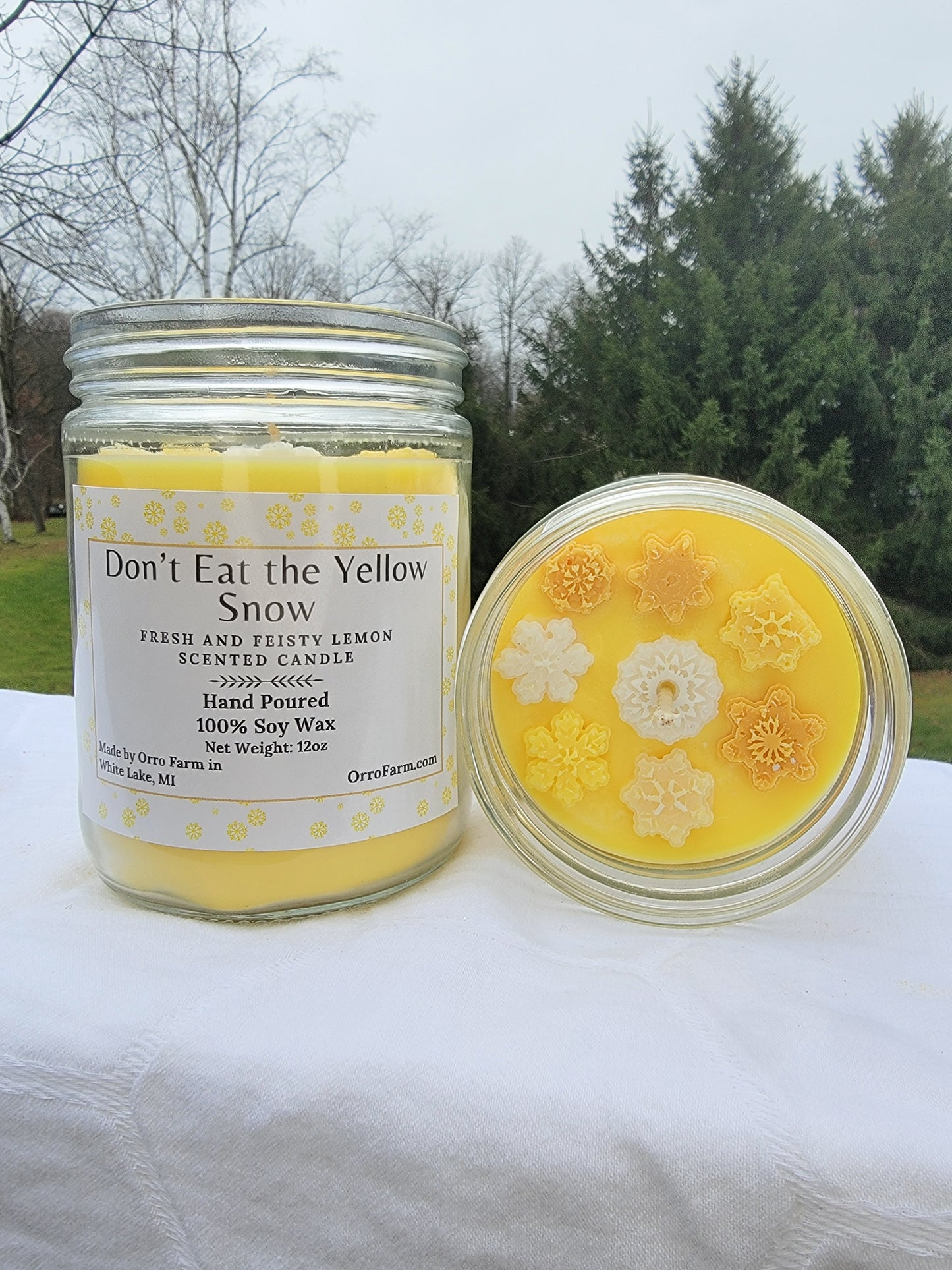 Don't Eat the Yellow Snow Candle