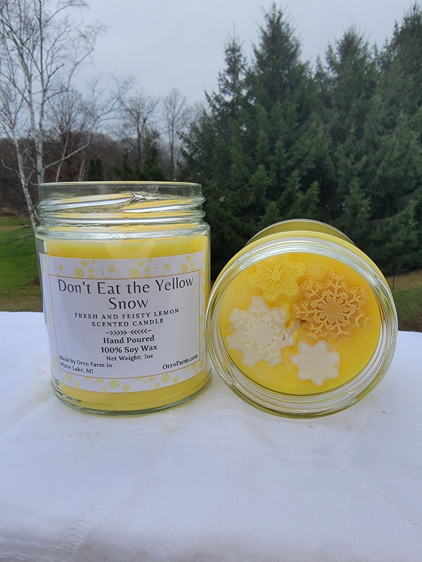 Don't Eat the Yellow Snow Candle