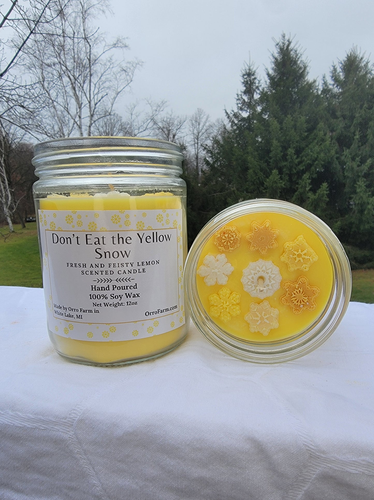 Don't Eat the Yellow Snow Candle