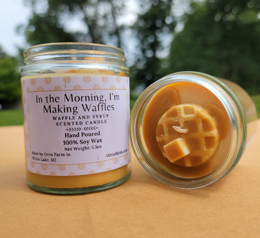 In the Morning, I'm Making Waffles Candle