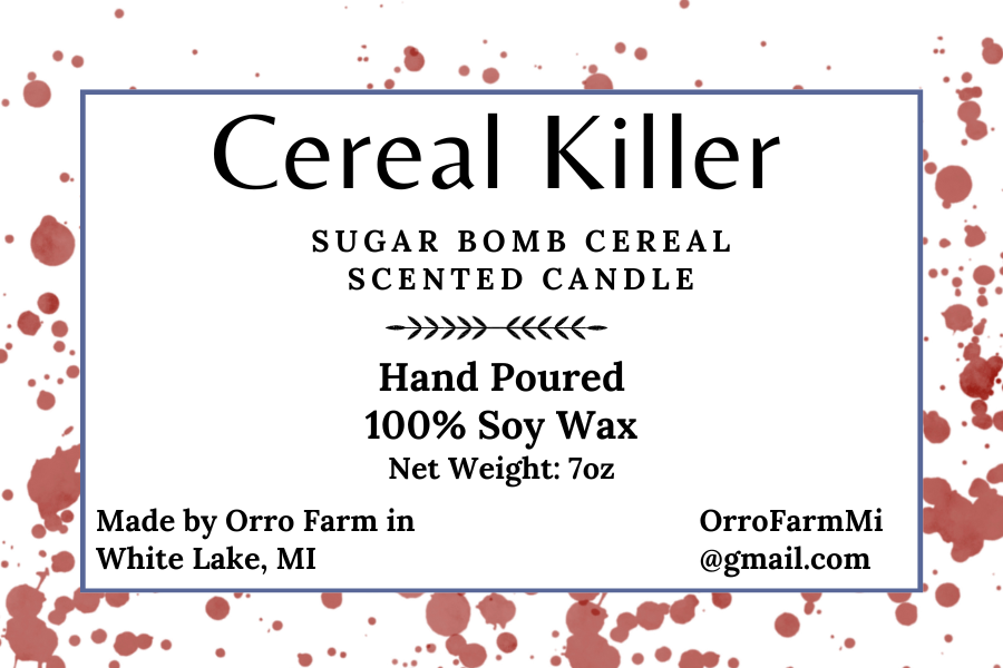 Cereal Killer Candle